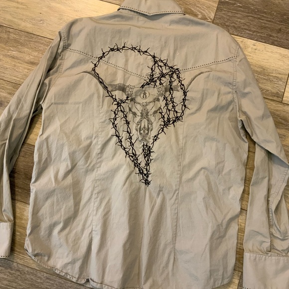 Cowboy Up men’s western pearl snap button down. Size L - Picture 7 of 7